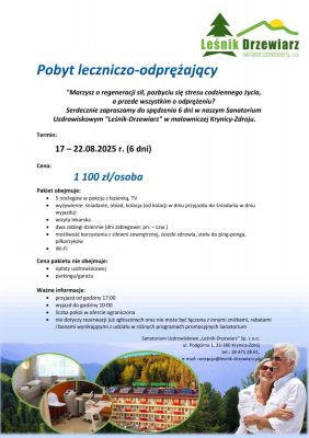 6 dniowy pobyt leczniczy 2025