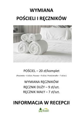 Wymiana pościeli/ręczników